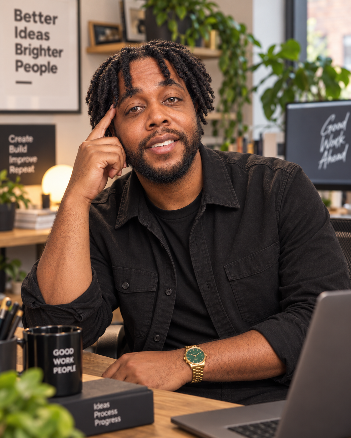 Shayne Brown in a creative web design studio